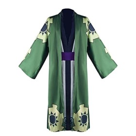 SFWXCOS Roronoa Zoro Cosplay Uniforme Zoro-Juurou Cosplay Costume Full Set Anime Kimono pour adultes