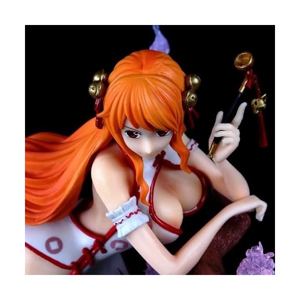 REOZIGN One Piece Figures, Nami Figure Statue 27cm/10.6inch Style Chinois Cheongsam Nami Figure Cartoon Poupée Jouets Anime C