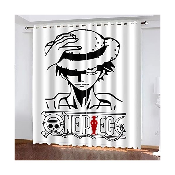 Enfunt-Home - Anime Rideaux Chambre,Impression 3D Rideau Occultant Oeillets Ensemble Lot de 2 Rideaux Occultants