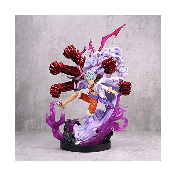 Eamily Figurines One Piece, Luffy Figure Statue Grande Taille Fifth Gear Nika Luffy Statue 35cm One Piece Anime Luffy Figure 