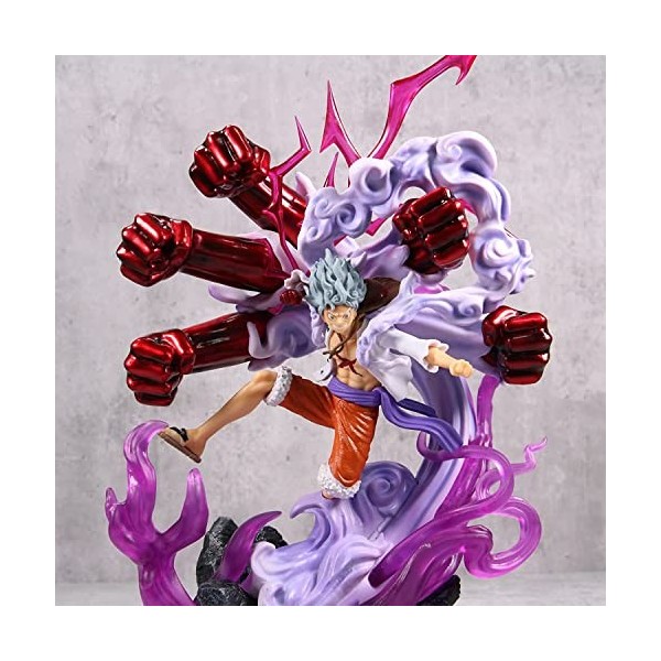 Eamily Figurines One Piece, Luffy Figure Statue Grande Taille Fifth Gear Nika Luffy Statue 35cm One Piece Anime Luffy Figure 