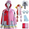 Foanja Uta Déguisement Femmes Cosplay Anime Uniforme Chemise Veste Accessoires Perruques pour Enfant Adulte Dress up Hallowee