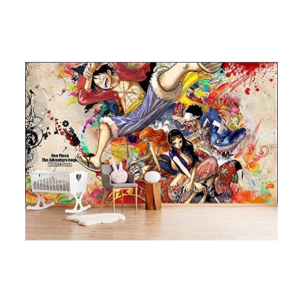 CZL Papier Peint Panoramique One piece Soie, Personnalisé 3D Thème anime Poster Geant Mural, pour Salon Canapé Tv Fond Décora