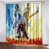 Bfrdollf Ensemble de rideaux occultants pour chambre à coucher, impression 3D, One Piece, rideaux coulissants, opaques pour d