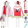 Tjmiaohao Anime One Piece Film Rouge Uta Cosplay Costume Outfit Jeu de Rôle Uniforme Ensemble Complet Halloween Party Dress U