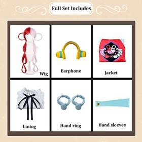 Tjmiaohao Anime One Piece Film Rouge Uta Cosplay Costume Outfit Jeu de Rôle Uniforme Ensemble Complet Halloween Party Dress U