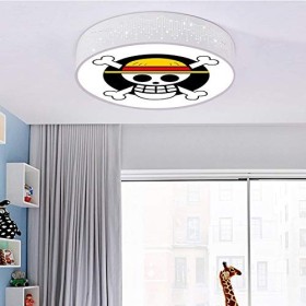 Led Plafonnier Dimmable Avec Télécommande,Lampe De Plafond Garçon/Fille,Chambre DEnfants Lampe Plafond,Mode Ronde One Piece 