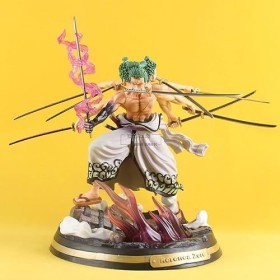 ENFILY One Piece, Roronoa Zoro Figurine Statue 31cm/12.2" Grande Taille One Piece Anime Neuf épées Asura TROIS têtes et six b
