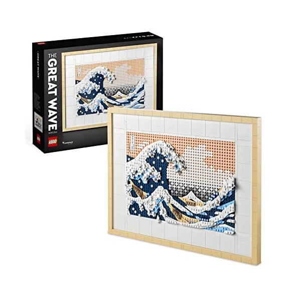 LEGO 31208 Art Hokusai – La Grande Vague, Set de Décoration Murale Japonaise, Tableau Océan, Loisir Créatif pour Adultes de N