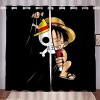 Doiicoon Lot de rideaux opaques Anime One Piece, Anime One Piece Pirate - Pour chambre denfant - 11, 280 x 245 cm - 2 x 140 