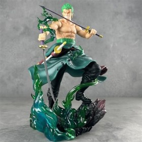 HRTLSS Japan Anime One Piece - Roronoa Zoro Figurine, PVC Anime Figure, Cartoon Character Collection Modèle Jouet Figurine Dé