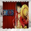 ONE PIECE Luffy - fond rouge Anime rideaux occultants isolation thermique chambre décoration de la maison anneau haut oeillet