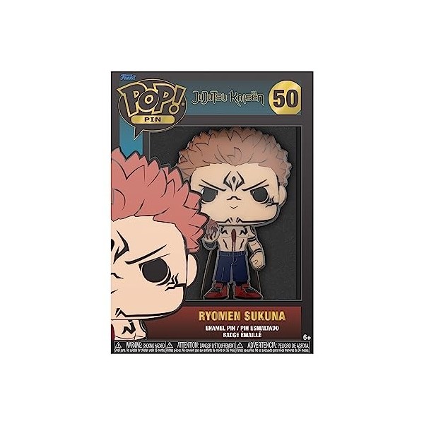 Funko Pop! Large Enamel Pin ANIME: Jujutsu Kaisen - Mahito - Sakuna Pin en Émail - Broche Fantaisie Mignonne à Collectionner 