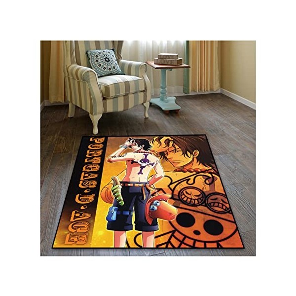 WOLWES Antidérapant One Piece Luffy Bébé Tapis De Jeu Salon Tapis De Salon Dessin Animé Enfants Tapis 50X80cm pour Chambre 