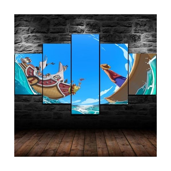 KOPAKA Impression sur Toile intissée One Piece 100x200 cm - 5 Pieces - Tableau mural Image sur Toile Photo Images Motif Moder