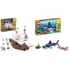 LEGO 31109 Creator Bateau Pirate 3en1: Jouet de Construction dAventure & 31088 Creator 3-en-1 Les Créatures sous-Marines, Re