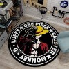 HoodieBBQ Tapis Cartoon Anime Forme Ronde One Piece One Piece Chambre d’Enfant Salon Table Basse Baie vitrée Chambre Tapis de