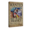 REIPOL Poster sur toile « One Piece Wanted Wanted of Franky from One Piece » - Décoration pour chambre à coucher, bureau, cha
