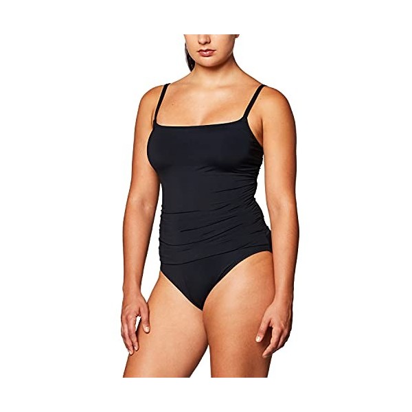 La Blanca Island Goddess Rouched Body Lingerie Mio One Piece Swimsuit Maillot de Bain, Capri Blue, 46 Femme