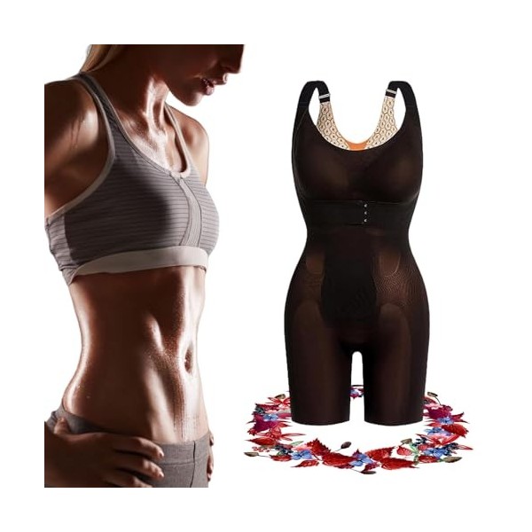 KXHB No Bra Required One-piece Bodysuit for Women,One-piece jumpsuit with tummy control,Tummy Control Shapewear Bodysuit M,B