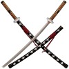 kljhld Épée Cosplay en Bambou Anime épée, Katana Roronoa Zoro épée Ensemble de Trois pièces, Shusui & Wado Ichimonji & Sandai