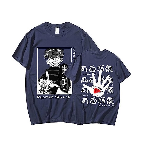 Anime Jujutsu Kaisen Ryomen Sukuna Unisexe T-Shirt Fans De Dessin Animé été Hip Hop Respirant T-Shirts S,Color 01 