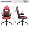 Youhauchair Chaise Gaming, Fauteuil Gaming Ergonomique avec Accoudoirs Rabattables, Chaise Bureau en Cuir PU, Siege Gaming, C