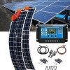 Panneau Solaire Monocristallin 18v 200w/400w , ContrôLeur 40a/Kit De SystèMe Solaire Flexible, Panneau Solaire Semi-Flexible