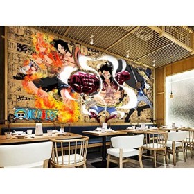 Papier peint Dessin animé anime One Piece couleur 3d restaurant thème salle salon chambre décoration fond décoration murale-3