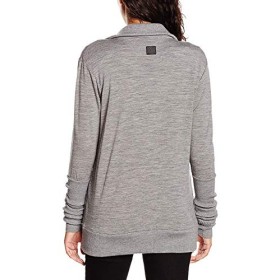 OnePiece High Neck Zip Merino Sweat-Shirt de Sport, Gris-Grau Grey Mel , S Mixte