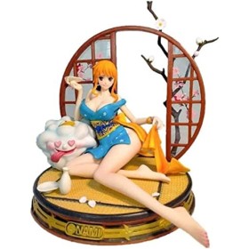 Figurines daction One Piece Anime Figures Drunk Nami Anime Figures One Piece Stampede Flag Diamond Ship Nami 26 cm
