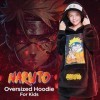 Naruto Pull Plaid Enfant - Sweat Oversize en Polaire