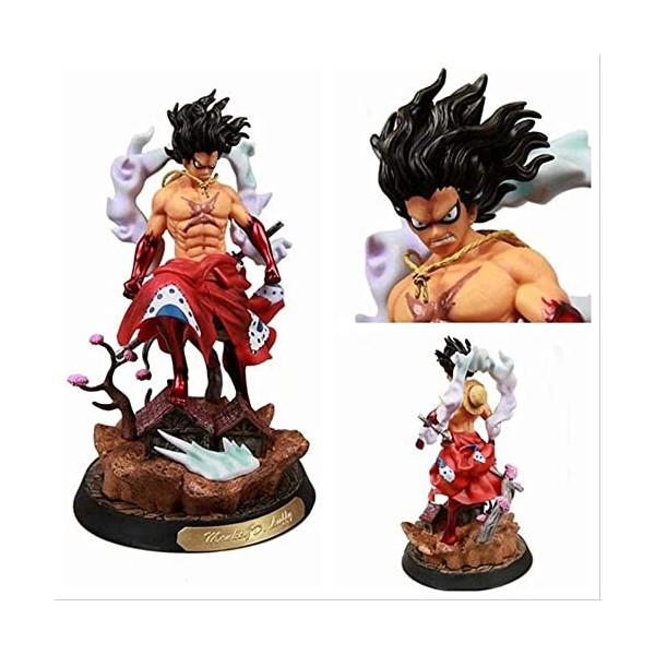 Figurines daction Anime One Piece Monkey D Luffy Gear Quatrième Snakeman Kimono Ver 37 cm Gk Statue en PVC