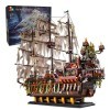 SDXFUWA 13138 Maquette de Bateau Pirate, Voilier Hollandais Volant, 3653 Pièces Grands Blocs de Construction à Pince MOC de M