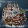 SDXFUWA 13138 Maquette de Bateau Pirate, Voilier Hollandais Volant, 3653 Pièces Grands Blocs de Construction à Pince MOC de M