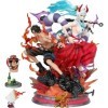 OBABO Anime Figure One Piece-Yamato & Ace Scene Series Handmade Figurine Statue Models Ornaments 29CM