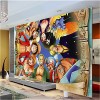 Papier peint Anime dessin animé ONE PIECE couleur 3d garçon enfant chambre salon salle à manger décoration fond mur-350*245CM