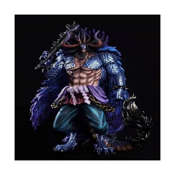 BLUEVI Anime Figurine, Anime Personnages One Piece Kaidou PVC 33cm, Statue ModèLe De Collection De Fans DAnime