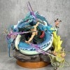 Anime Figure One -Piece Roronoa Zoro Figure Sauron Three Dragons Style Statue Figure One- Piece Anime Character Model 35CM