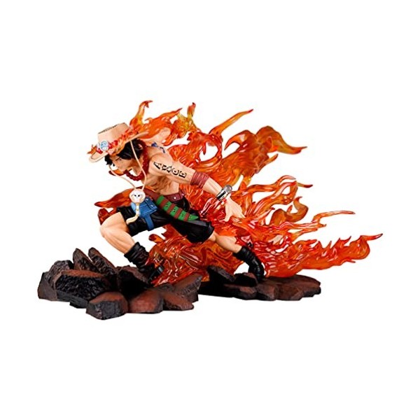 ROTEMADEGG Anime Figurine, Anime Personnages One Piece Portgas·D· Ace PVC 20cm, Statue ModèLe De Collection De Fans DAnime