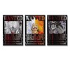 Poster One Piece Wanted de D Luffy sur toile - Décoration murale moderne - 60 x 90 cm