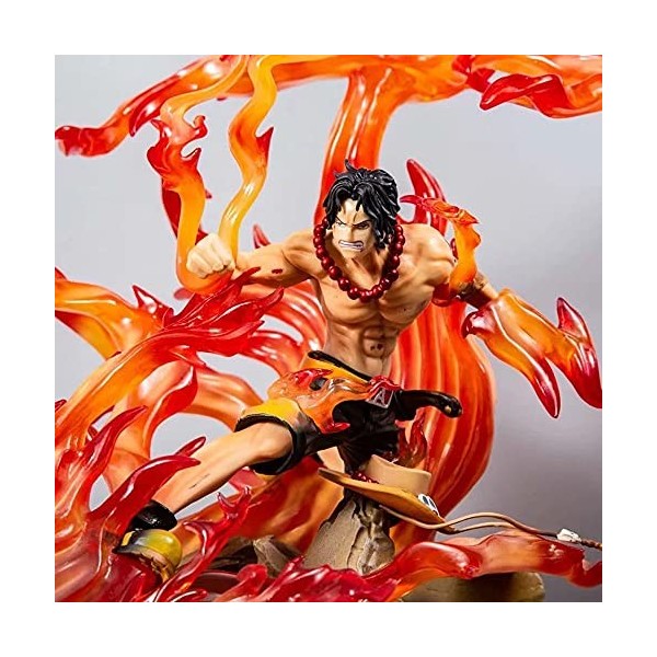 allBERLL Japon Anime 39 cm One Piece Fire Punch Portgas · D · Ace Super Combat Édition Limitée Figurine Jouets Modèle PVC Col