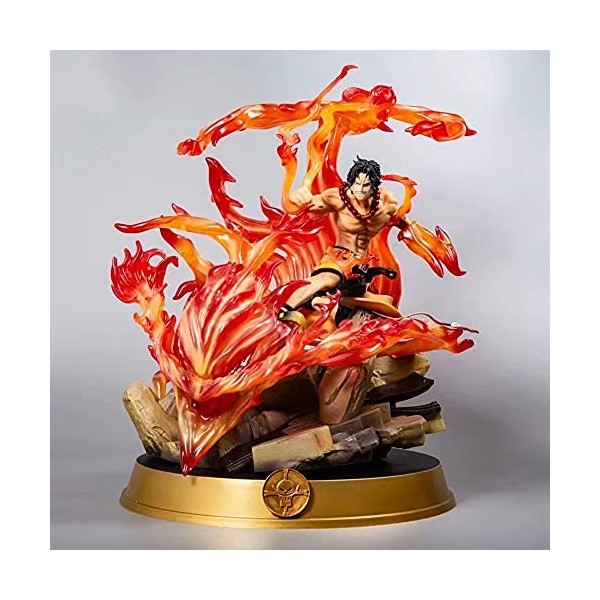 allBERLL Japon Anime 39 cm One Piece Fire Punch Portgas · D · Ace Super Combat Édition Limitée Figurine Jouets Modèle PVC Col