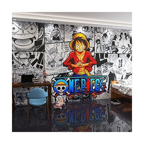 Papier peint Anime One Piece couleur 3d chambre denfants salon chambre université dortoir mur de fond-400*280CM L*H 