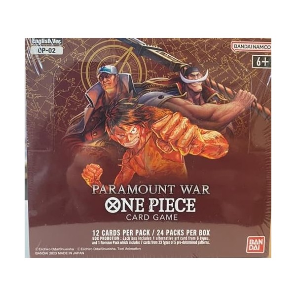 Heartforcards® One Piece Paramount War Présentoir 24 boosters packs anglais dans son emballage dorigine + protection dexp