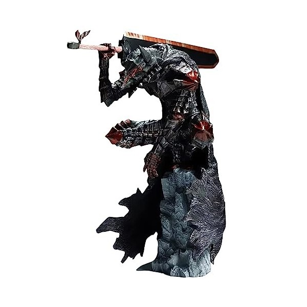 Anime Guts Figure Version Battle Figurine daction endommagée en PVC Noir Swordsman Guts Change Face Model Statue Toy Office 