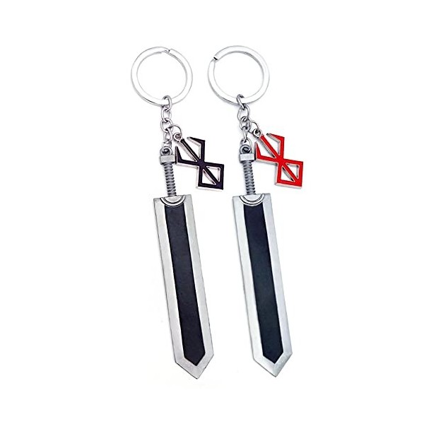 Jilijia Anime Porte-clés Guts/Griffith - Personnage - En alliage de zinc - Noir