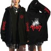 flowereyes Anime Berserk Sweat à Capuche zippé Sweat Berserk Cosplay Cardigan Sweat Guts Veste à Capuche décontractée pour Ho