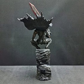 Anime Figurine Guts Battle Version Action - Base avec lumière - PVC - Noir - 16 cm