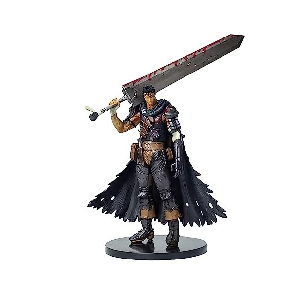 Anime Guts Figurine Bataille Endommagée Version sanglante Figurine PVC Noir Swordsman Guts Modèle Statue Jouet Collections Bu